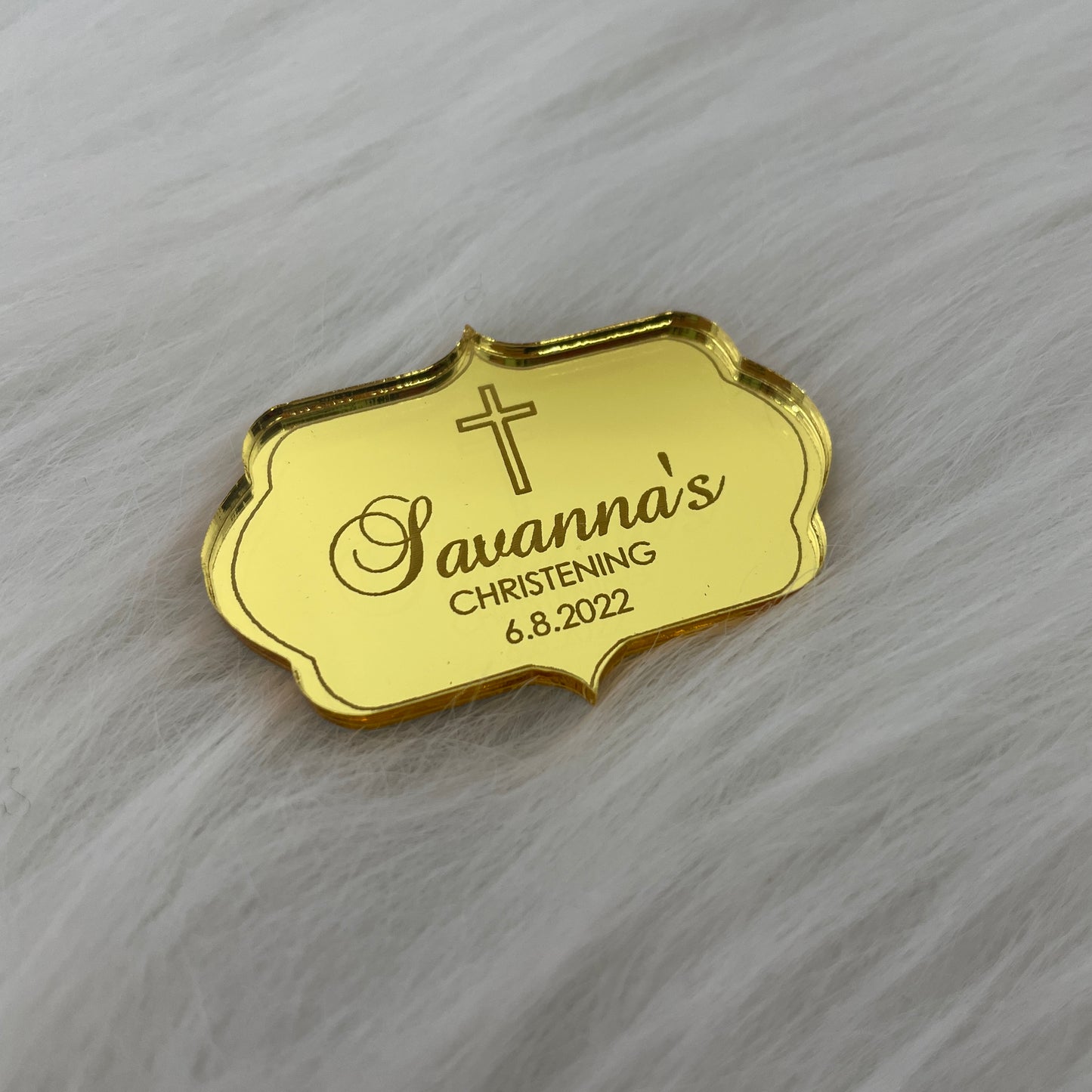 10 x PERSONALISED ACRYLIC PLAQUE TAG