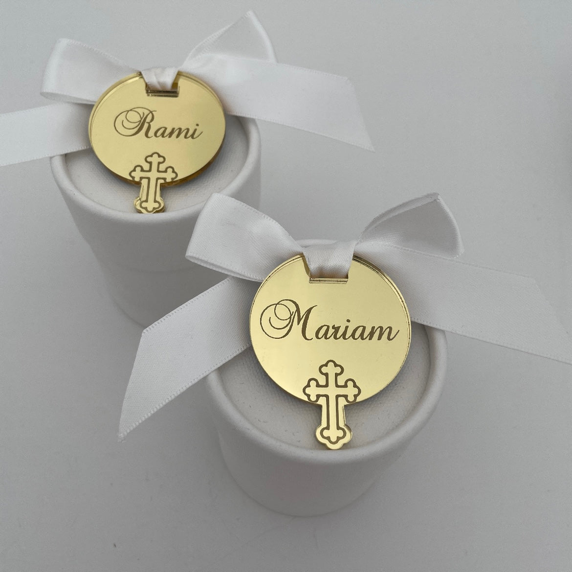 10 X ACRYLIC CROSS TAGS