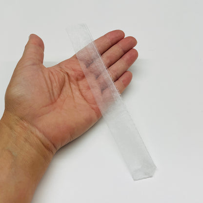 10 X WHITE SLIM ORGANZA POUCHES