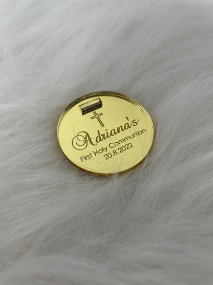 10 X PERSONALISED ACRYLIC NAME TAGS