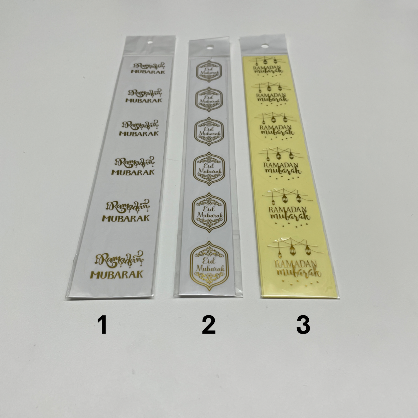 CLEAR STICKERS FOR EID & RAMADAN MUBARAK