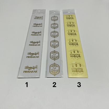 CLEAR STICKERS FOR EID & RAMADAN MUBARAK
