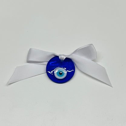 12 X EVIL EYE GLASS CHARMS