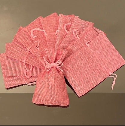 10 X JUTE POUCHES