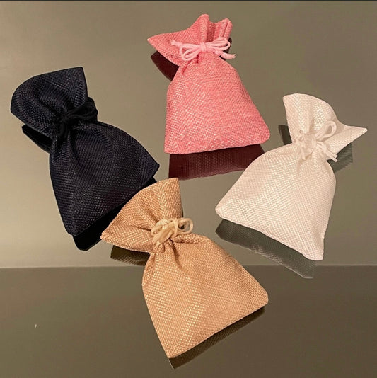 10 X JUTE POUCHES