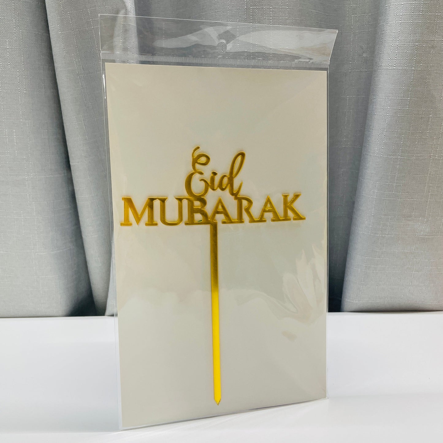 EID MUBARAK GOLD ACRYLUC CAKE TOPPER