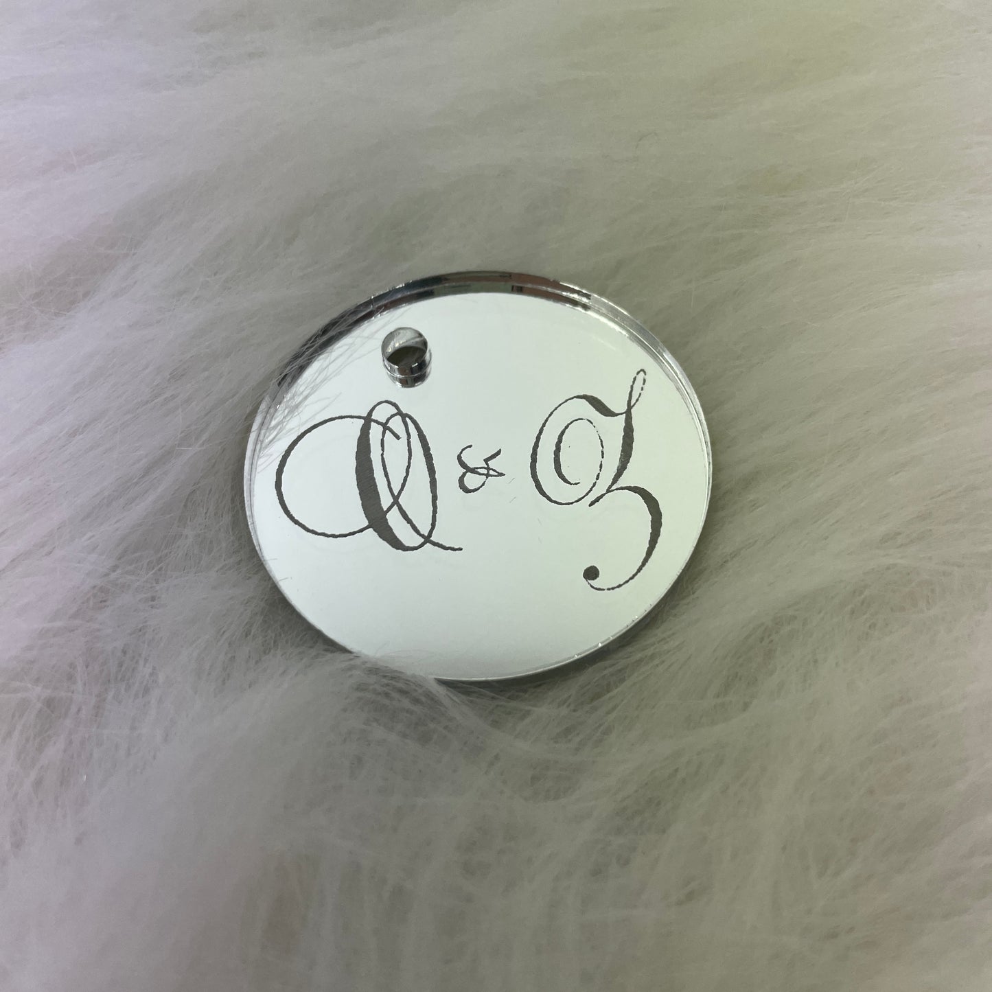10 X PERSONALISED ACRYLIC INITIAL NAME TAGS