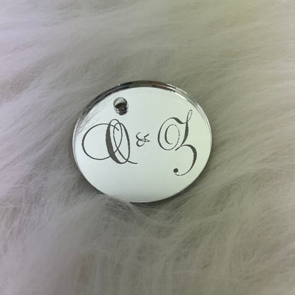 10 X PERSONALISED ACRYLIC INITIAL NAME TAGS