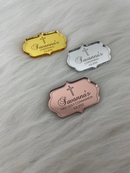 10 x PERSONALISED ACRYLIC PLAQUE TAG