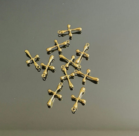 10 X METAL CROSSES