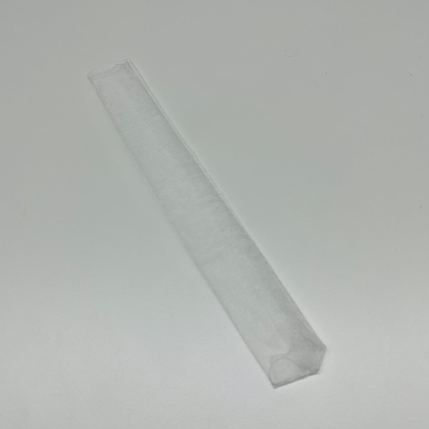 10 X WHITE SLIM ORGANZA POUCHES