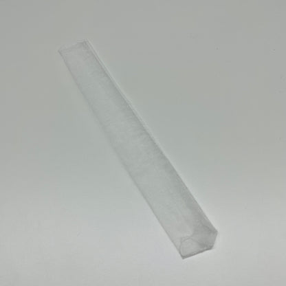 10 X WHITE SLIM ORGANZA POUCHES