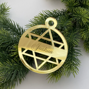 STAR OF DAVID HANUKKAH PERSONALISED BAUBLE